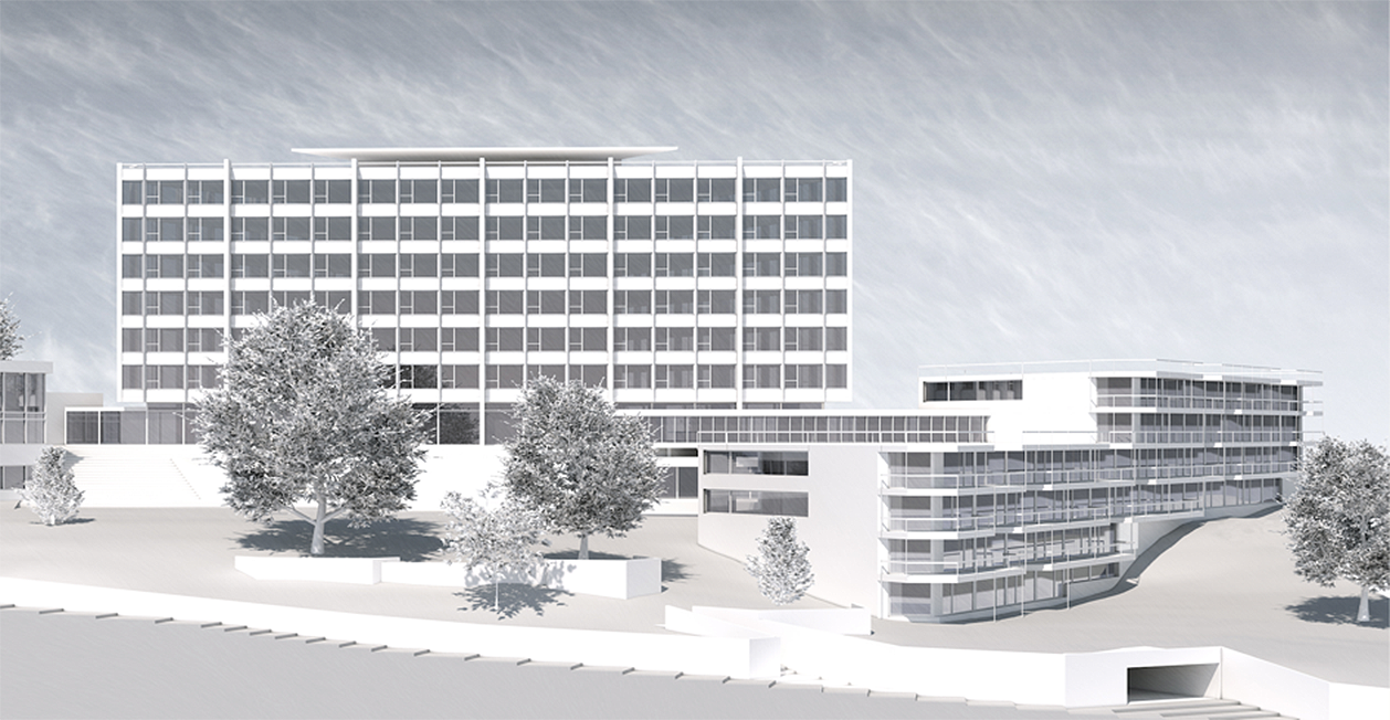 Réalisation du bâtiment administratif Florimont, Lausanne