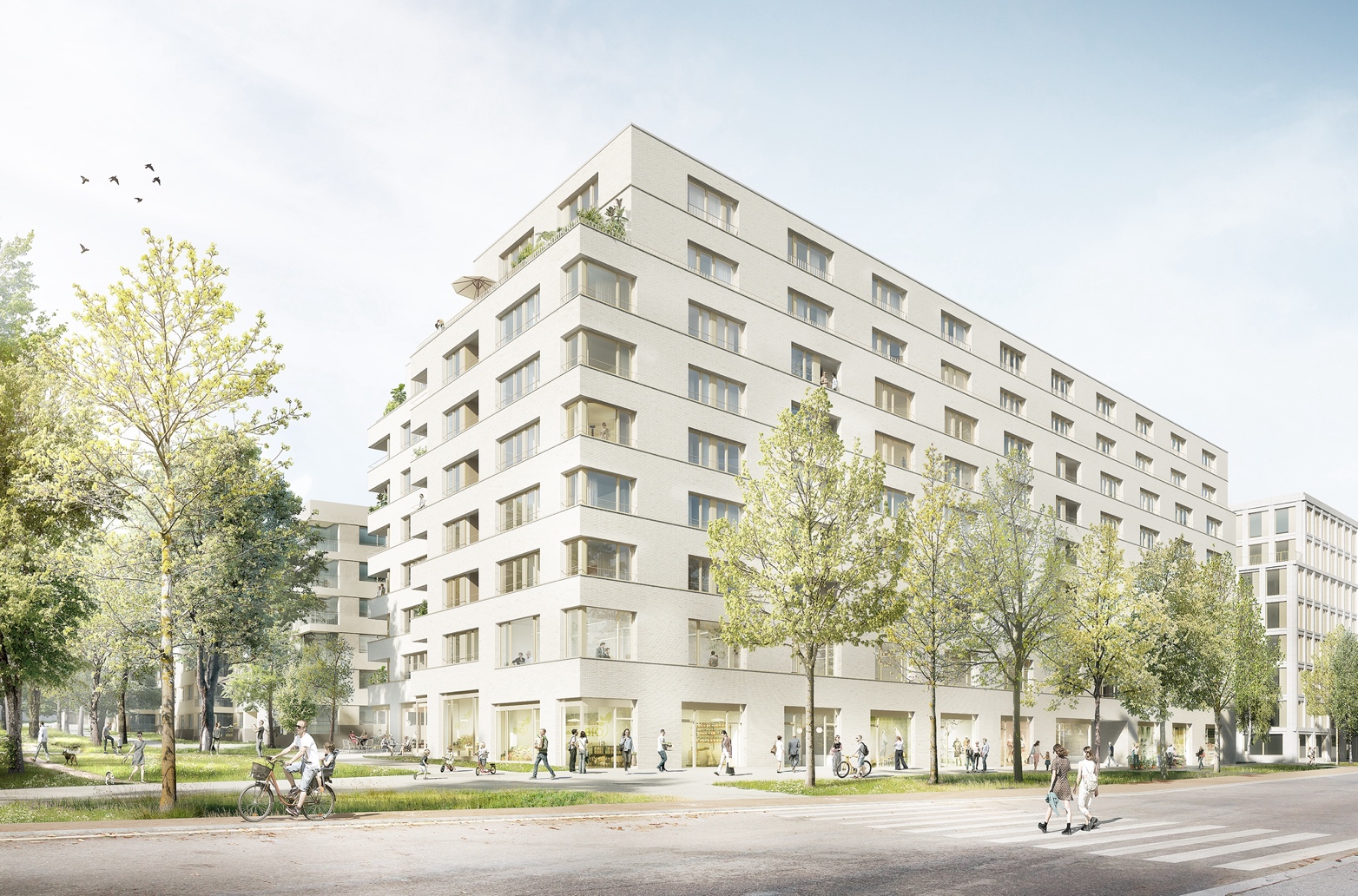 Réalisation de logements, lot « SILL », pièce urbaine B, écoquartier des Plaines-du-Loup, Lausanne