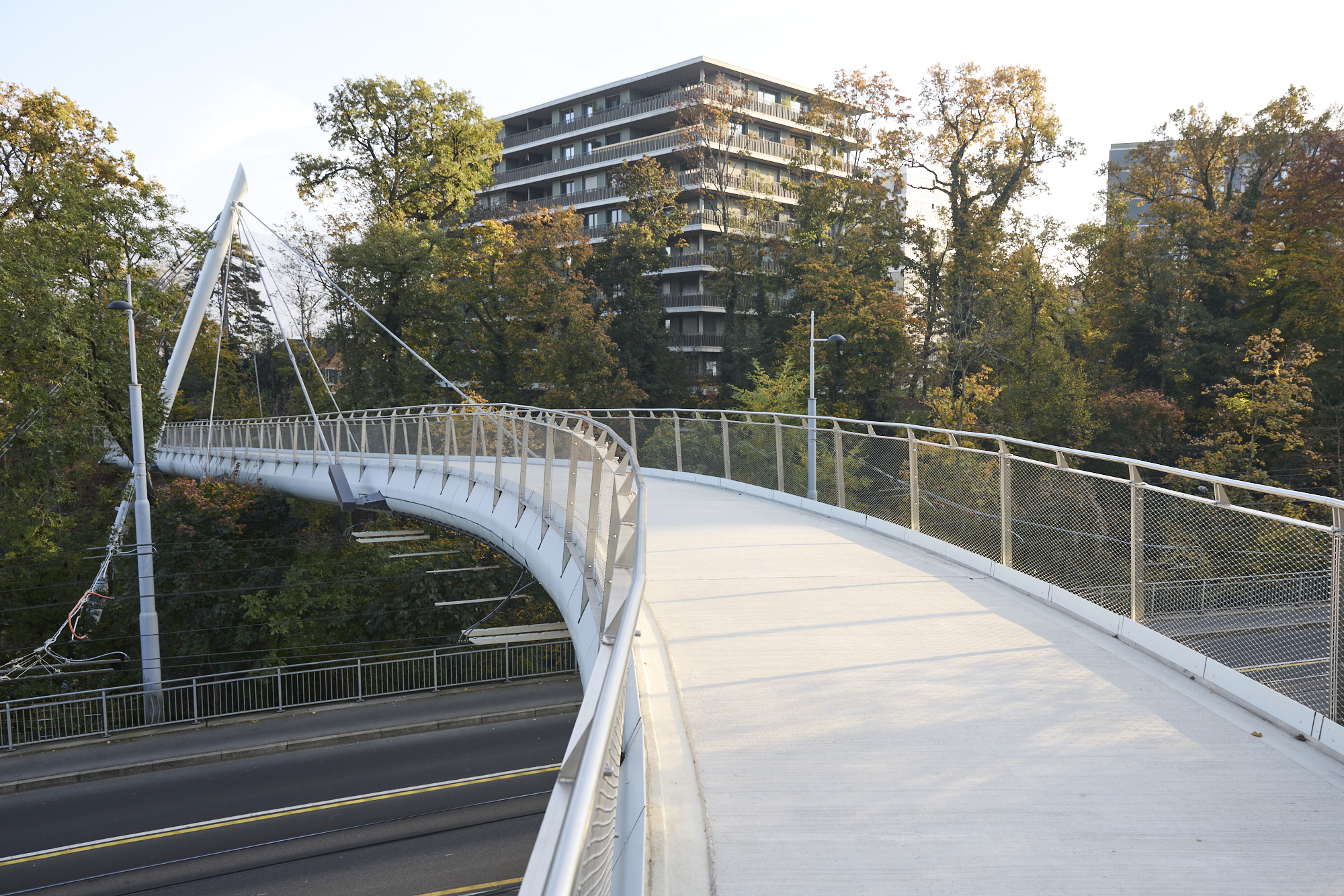 Réalisation de la passerelle Tivoli-Surville, Genève