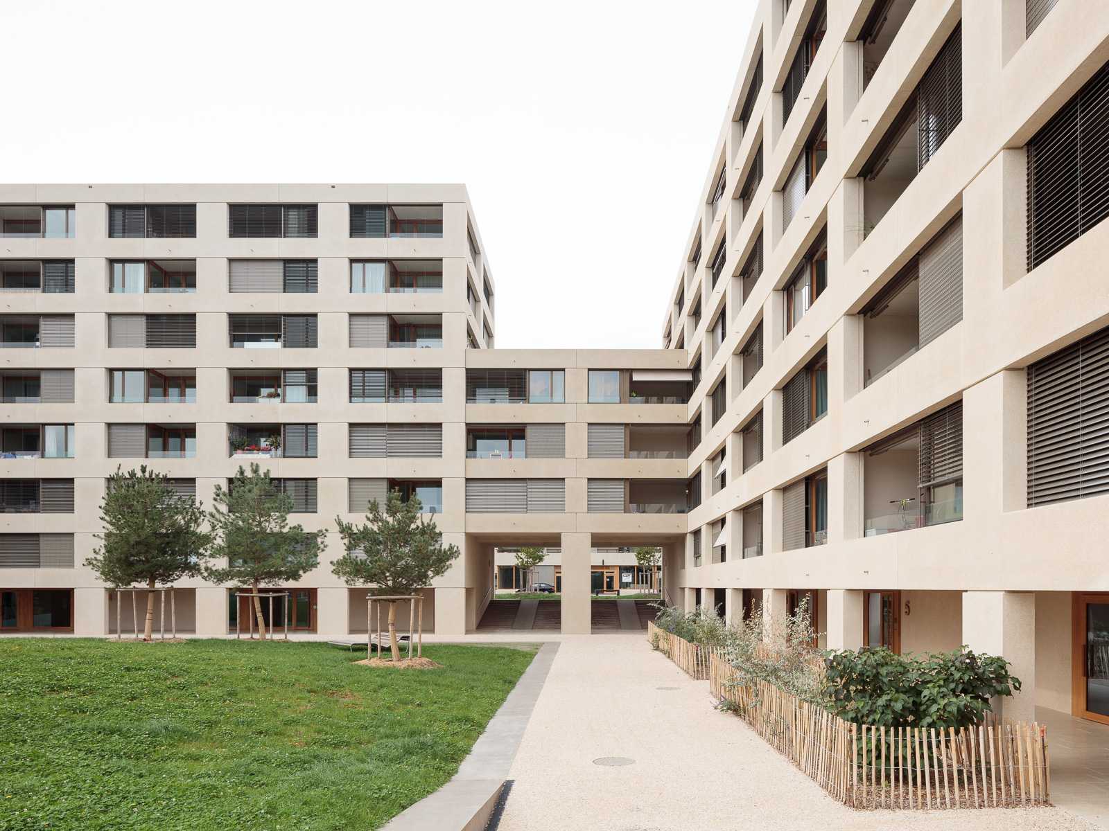 Réalisation de bâtiments mixtes, projet Communaux d’Ambilly, pièce urbaine B (Aravis-Mole), Thônex