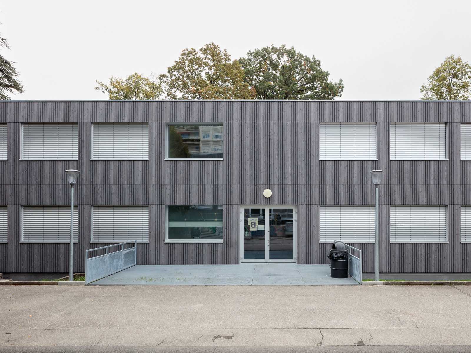 Réalisation de pavillons scolaires pour le Collège Rousseau, Genève