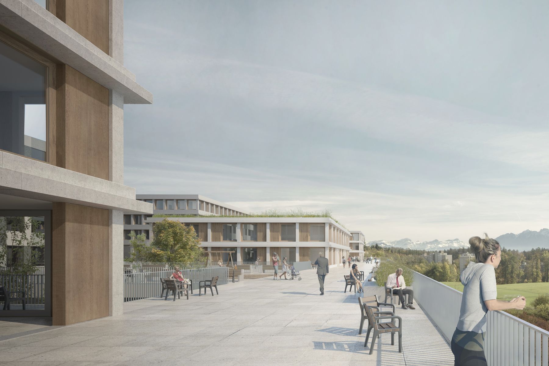 Réalisation du bâtiment Leucine sur le site de Biopôle, Epalinges